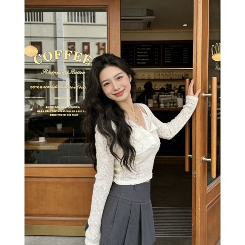 【現貨區】若隱若現蕾絲針織