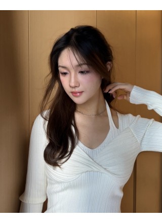 小心機暗紋鏤空上衣