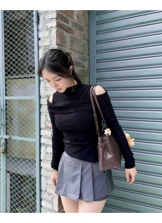 不規則假兩件層次感上衣