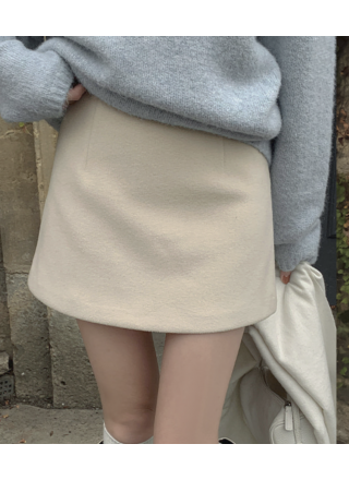 Holiday Look ! Wool Mini Skirt (2 Color)