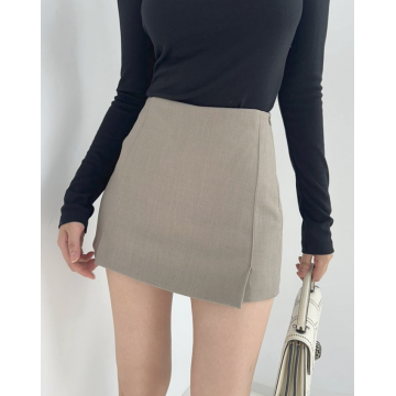 自帶修腰顯瘦！百搭小開叉裙褲 (3 Color)