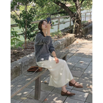 重工心心刺繡後開叉長裙