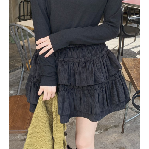 絨毛質感紋理蛋糕裙