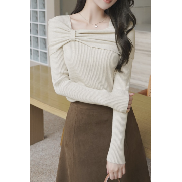 氣質不規則蝴蝶結針織 (4 Color)