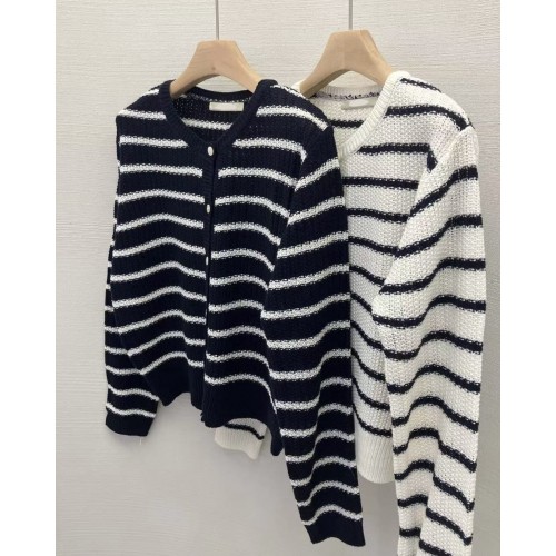 拼色橫紋針織外套 (現貨)